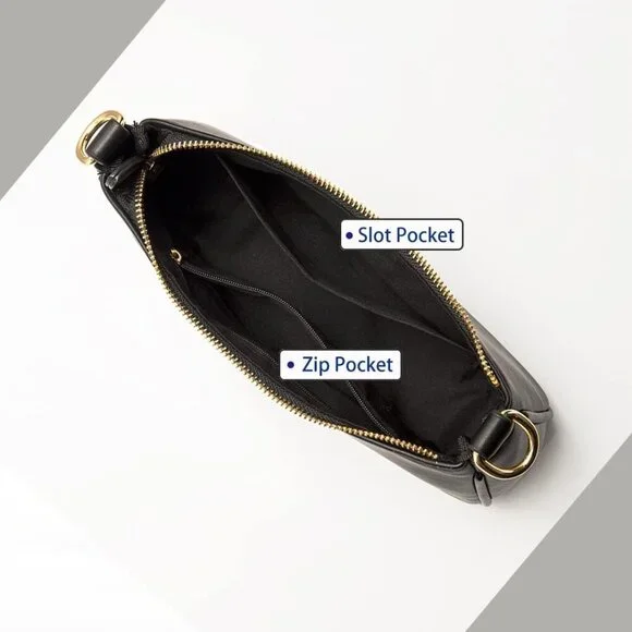 Clutch Tote Handbag PU Leather Removable Straps Crossbody Shoulder Purse Women - Picture 4 of 7